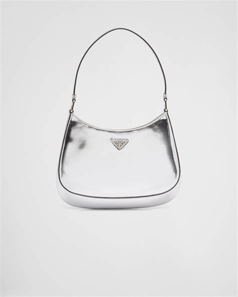 silver prada purse|original leather prada bag.